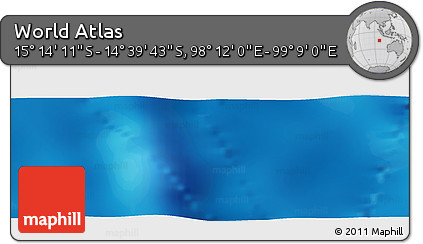 Physical Panoramic Map of the Area around 14° 56' 57" S, 98° 40' 30" E