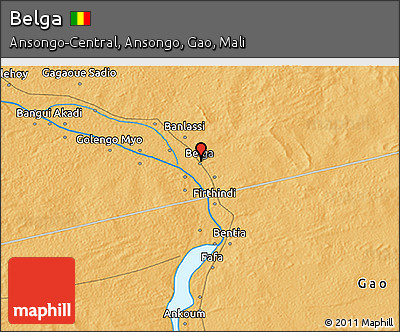 Political 3D Map of Belga