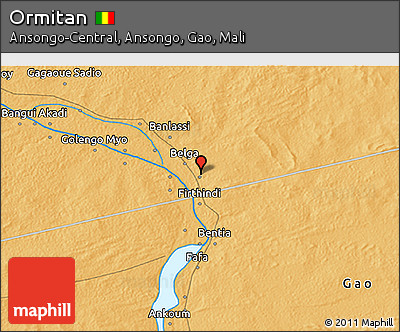 Political 3D Map of Ormitan