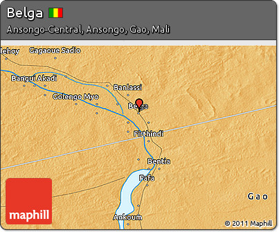 Political 3D Map of Belga