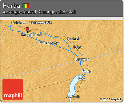 Political 3D Map of Herba