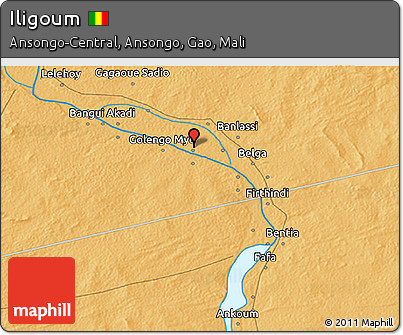 Political 3D Map of Iligoum