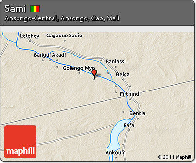 Shaded Relief 3D Map of Sami