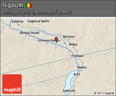 Shaded Relief 3D Map of Iligoum