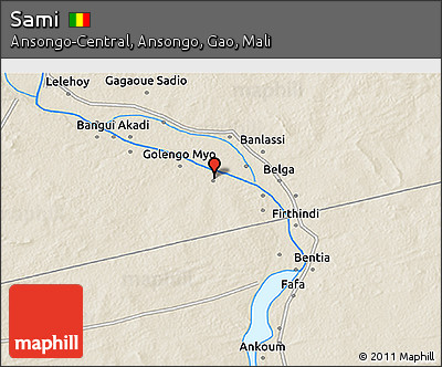 Shaded Relief 3D Map of Sami