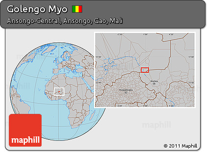 Gray Location Map of Golengo Myo