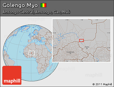Gray Location Map of Golengo Myo