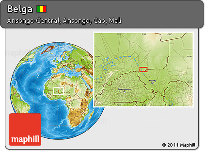 Physical Location Map of Belga