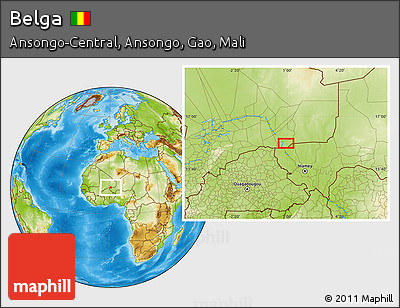 Physical Location Map of Belga