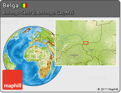 Physical Location Map of Belga