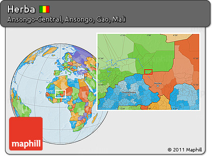 Political Location Map of Herba