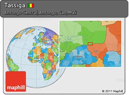 Political Location Map of Tassiga