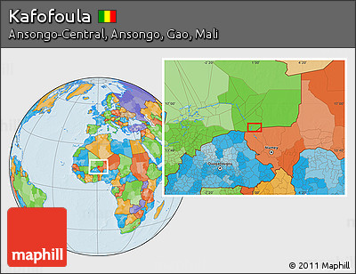 Political Location Map of Kafofoula