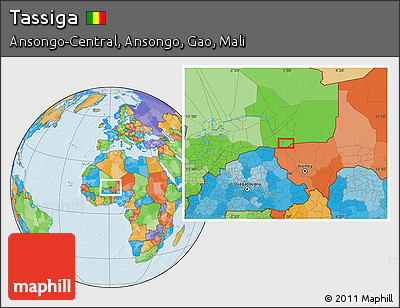Political Location Map of Tassiga