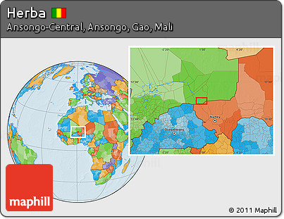 Political Location Map of Herba