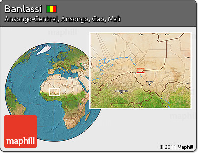 Satellite Location Map of Banlassi