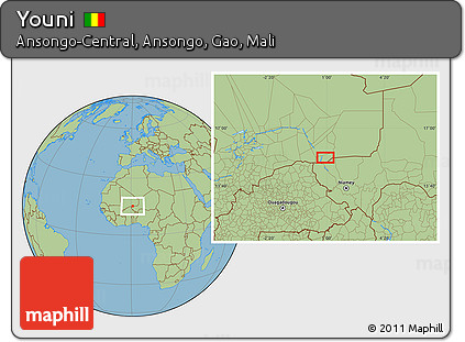 Savanna Style Location Map of Youni