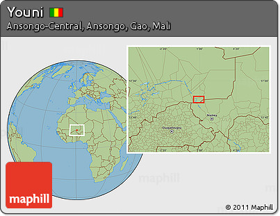 Savanna Style Location Map of Youni