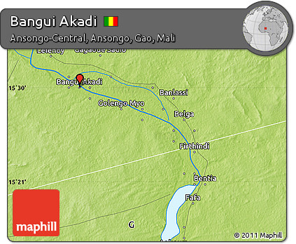 Physical Map of Bangui Akadi