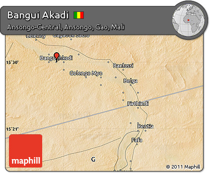 Satellite Map of Bangui Akadi