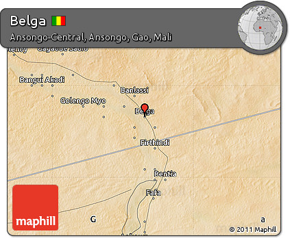 Satellite Map of Belga