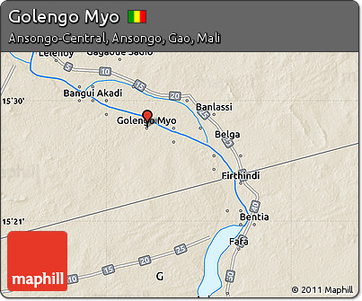Shaded Relief Map of Golengo Myo