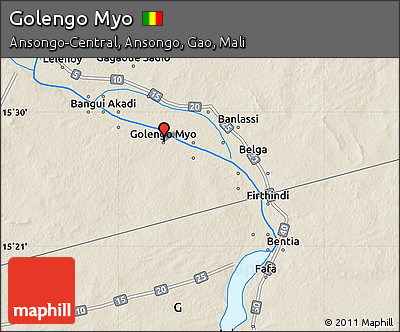 Shaded Relief Map of Golengo Myo