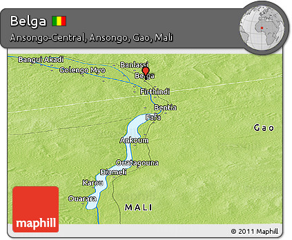 Physical Panoramic Map of Belga