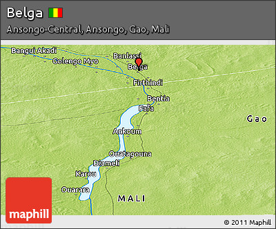 Physical Panoramic Map of Belga