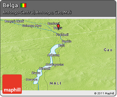Physical Panoramic Map of Belga