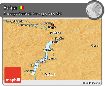 Political Panoramic Map of Belga