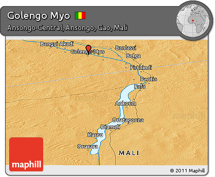 Political Panoramic Map of Golengo Myo