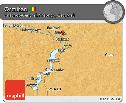 Political Panoramic Map of Ormitan