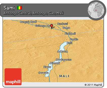 Political Panoramic Map of Sami
