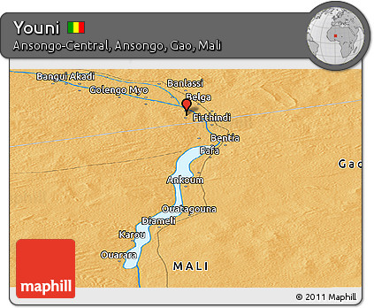 Political Panoramic Map of Youni