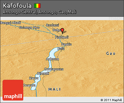 Political Panoramic Map of Kafofoula
