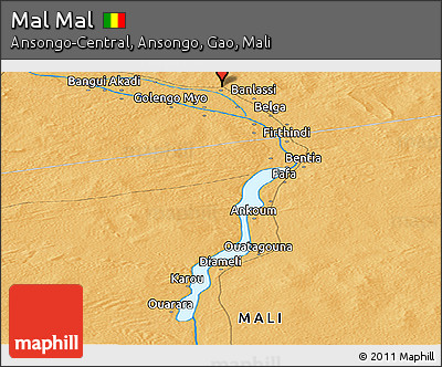Political Panoramic Map of Mal Mal