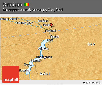 Political Panoramic Map of Ormitan
