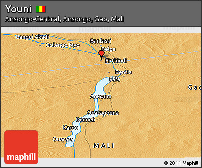 Political Panoramic Map of Youni