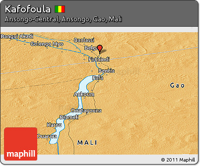 Political Panoramic Map of Kafofoula