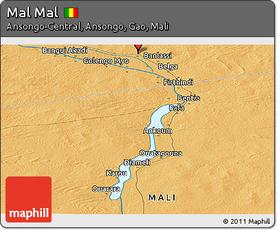 Political Panoramic Map of Mal Mal