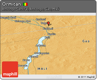 Political Panoramic Map of Ormitan
