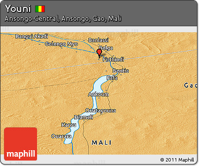 Political Panoramic Map of Youni
