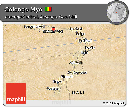 Satellite Panoramic Map of Golengo Myo