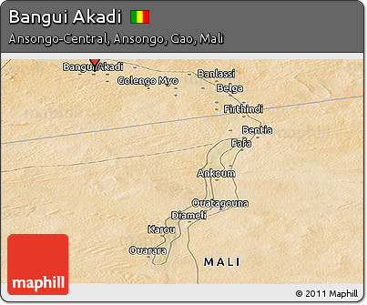 Satellite Panoramic Map of Bangui Akadi