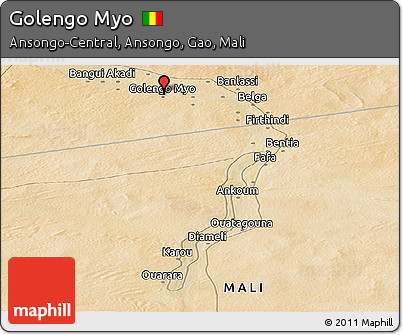 Satellite Panoramic Map of Golengo Myo