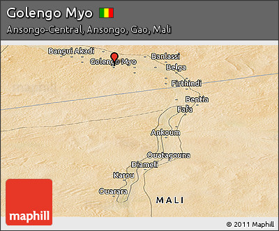 Satellite Panoramic Map of Golengo Myo
