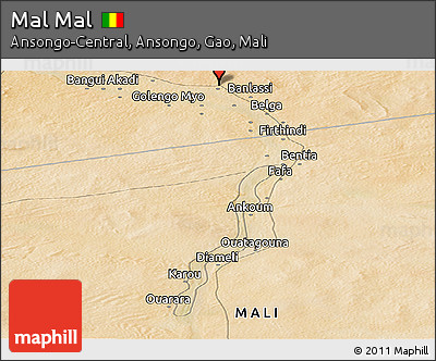 Satellite Panoramic Map of Mal Mal
