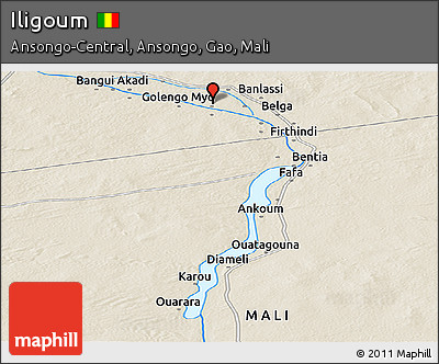 Shaded Relief Panoramic Map of Iligoum