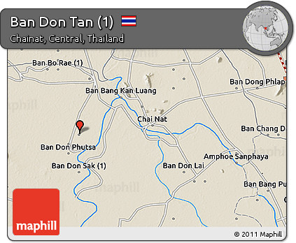Shaded Relief 3D Map of Ban Don Tan (1)